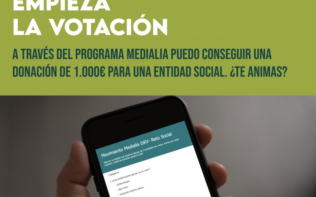 El Programa Medialia de DKV Dona 1.000 EUROS a Projectes Socials, VOTA’NS!!!